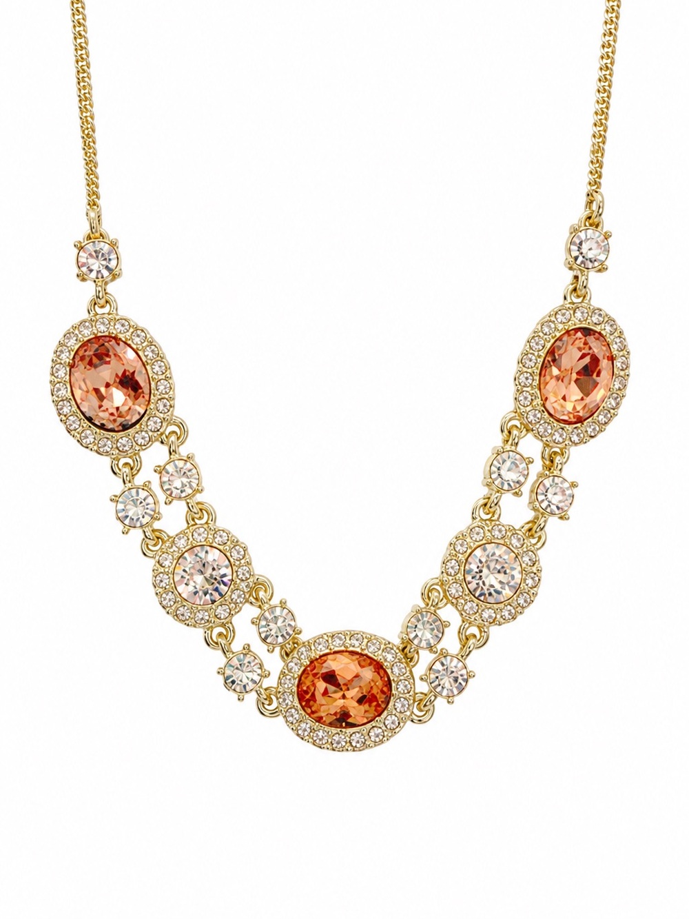 Givenchy Elegant Amber tone gold and necklace.